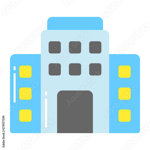Hospital building vector design in modern style, easy to use icon