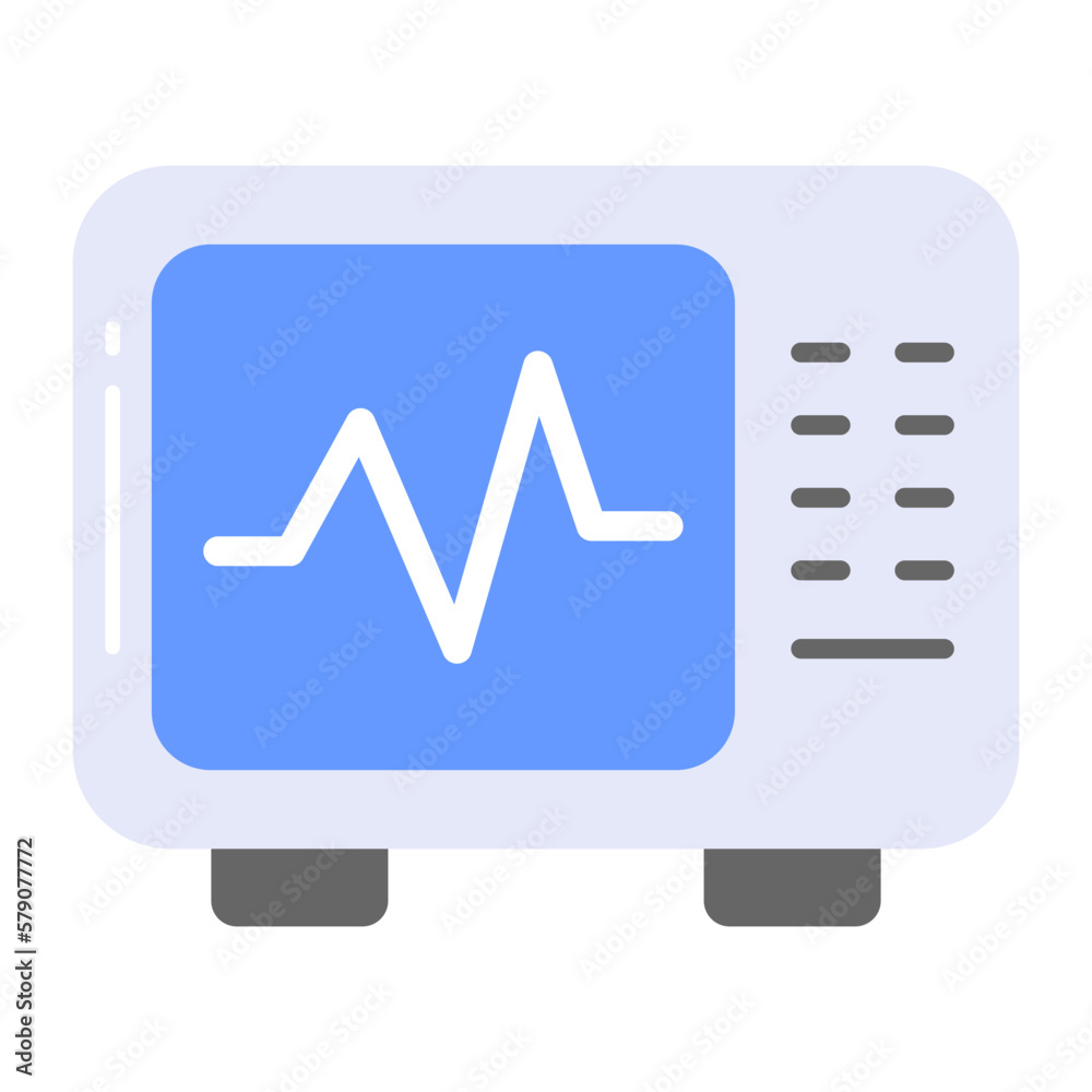 An icon of heartbeat monitor, electrocardiogram machine vector design An icon of heartbeat monitor, electrocardiogram machine vector design