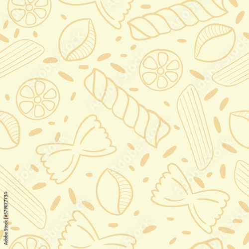 Linear pasta types repeating pattern