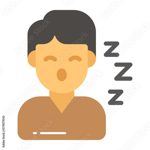 An icon of sleeping men vector design