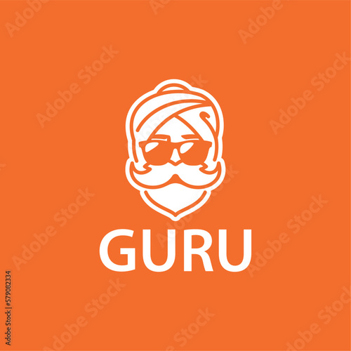 Simple Guru Logo Design Vector