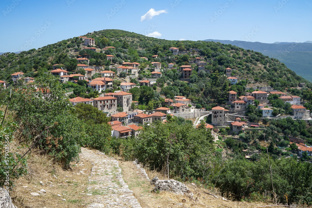 Small historic town of Karitena on Peloponnes in Greece