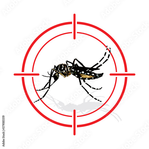 Aedes Aegypti mosquito symbol fever disease
