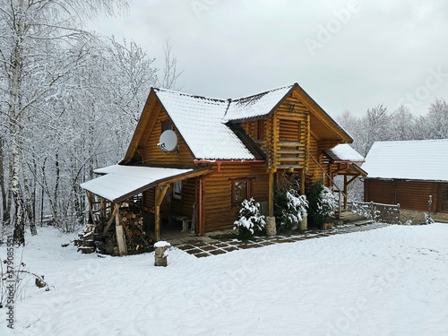 house in the snow