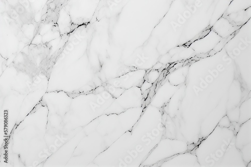 Minimal white marble texture with natural pattern for background, generative ai