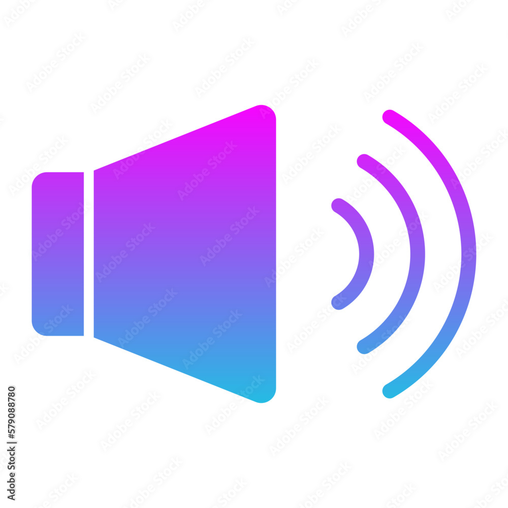 Volume Glyph Gradient Icon
