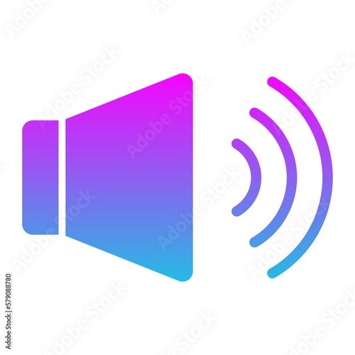 Volume Glyph Gradient Icon