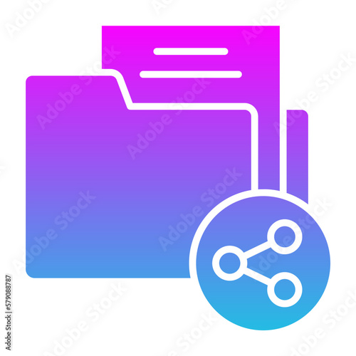 Share Glyph Gradient Icon