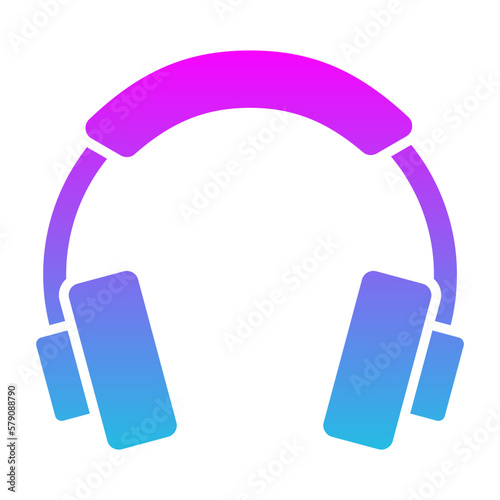 Headphone Glyph Gradient Icon