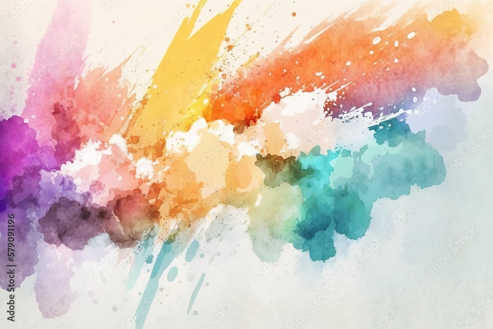 Fototapeta premium abstract watercolor background with watercolor splashes. Generative AI
