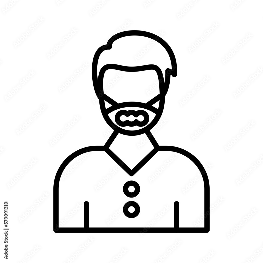 Man Wearing Mask Icon Design Man Wearing Mask Icon Design
