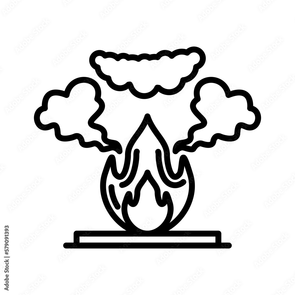 Fire Pollution Icon Design Fire Pollution Icon Design