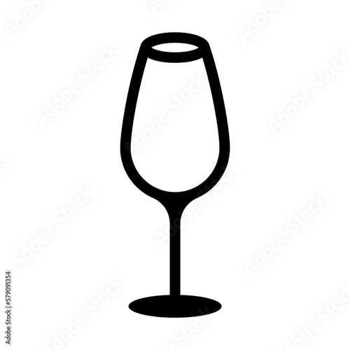 wine glasses icon, wine glassware vector logo illustration for graphic and web design