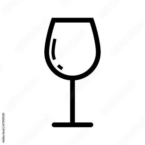 wine glasses icon, wine glassware vector logo illustration for graphic and web design