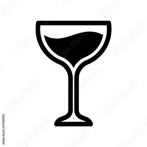 wine glasses icon, wine glassware vector logo illustration for graphic and web design