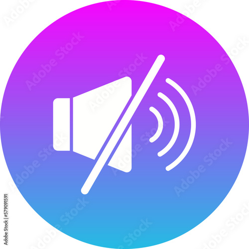Muted Gradient Circle Glyph Inverted Icon