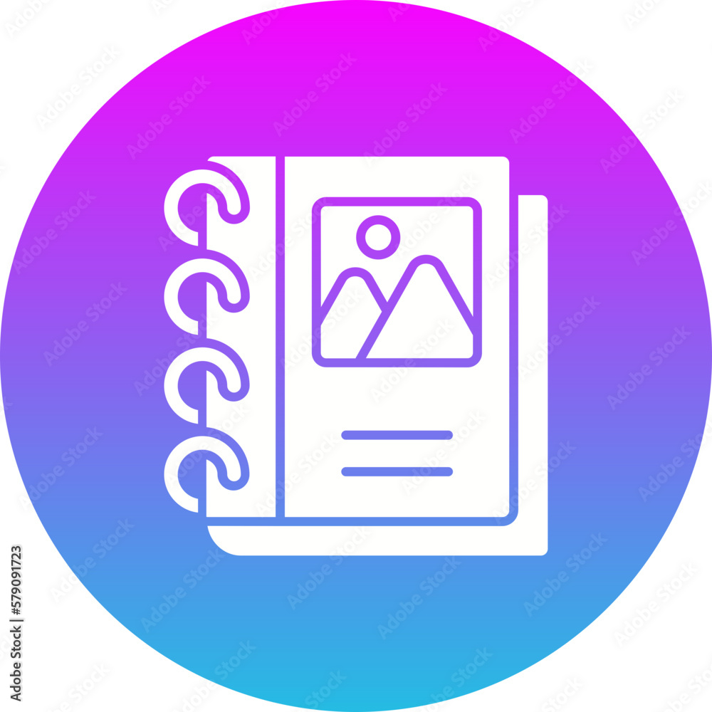 Album Gradient Circle Glyph Inverted Icon Album Gradient Circle Glyph Inverted Icon