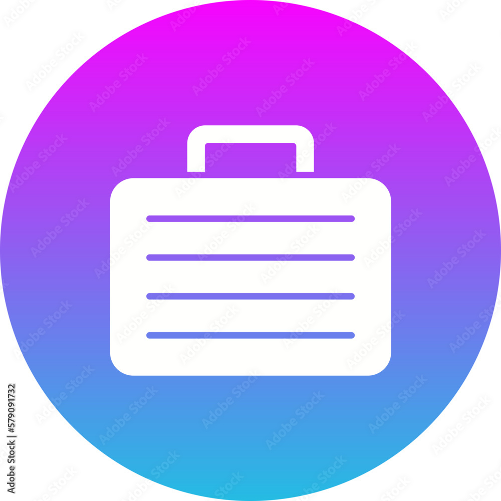 Briefcase Gradient Circle Glyph Inverted Icon Briefcase Gradient Circle Glyph Inverted Icon
