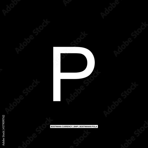 Bostwana Currency Symbol, Botswanan Pula Icon, BWP Sign. Vecto Illustration