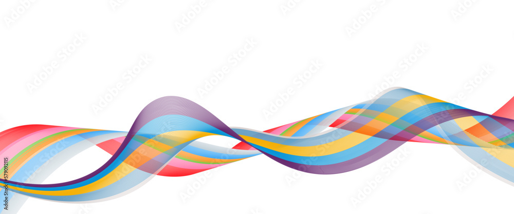 Fototapeta premium Abstract wave element for design. business background lines vector illustration