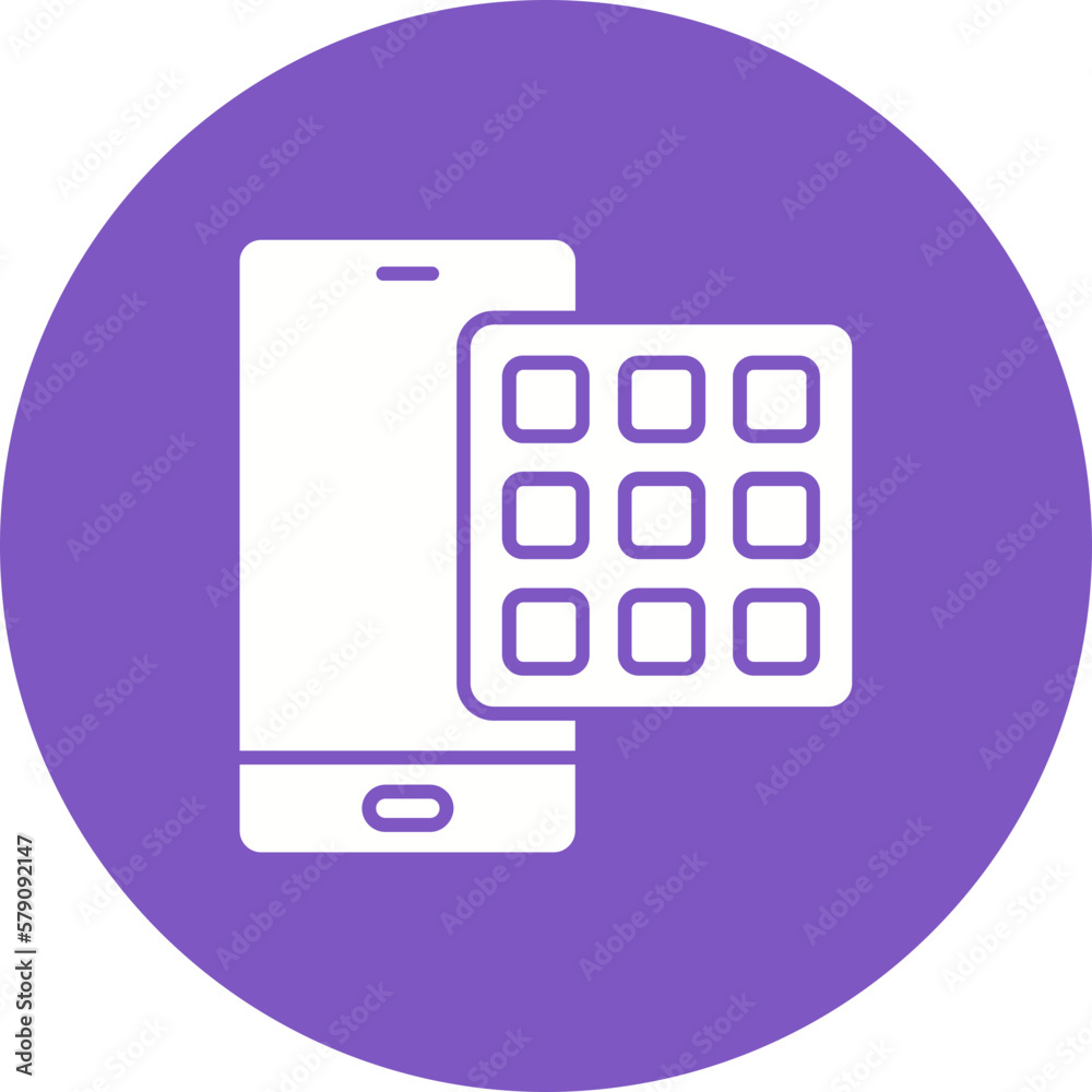 Apps Multicolor Circle Glyph Inverted Icon Apps Multicolor Circle Glyph Inverted Icon