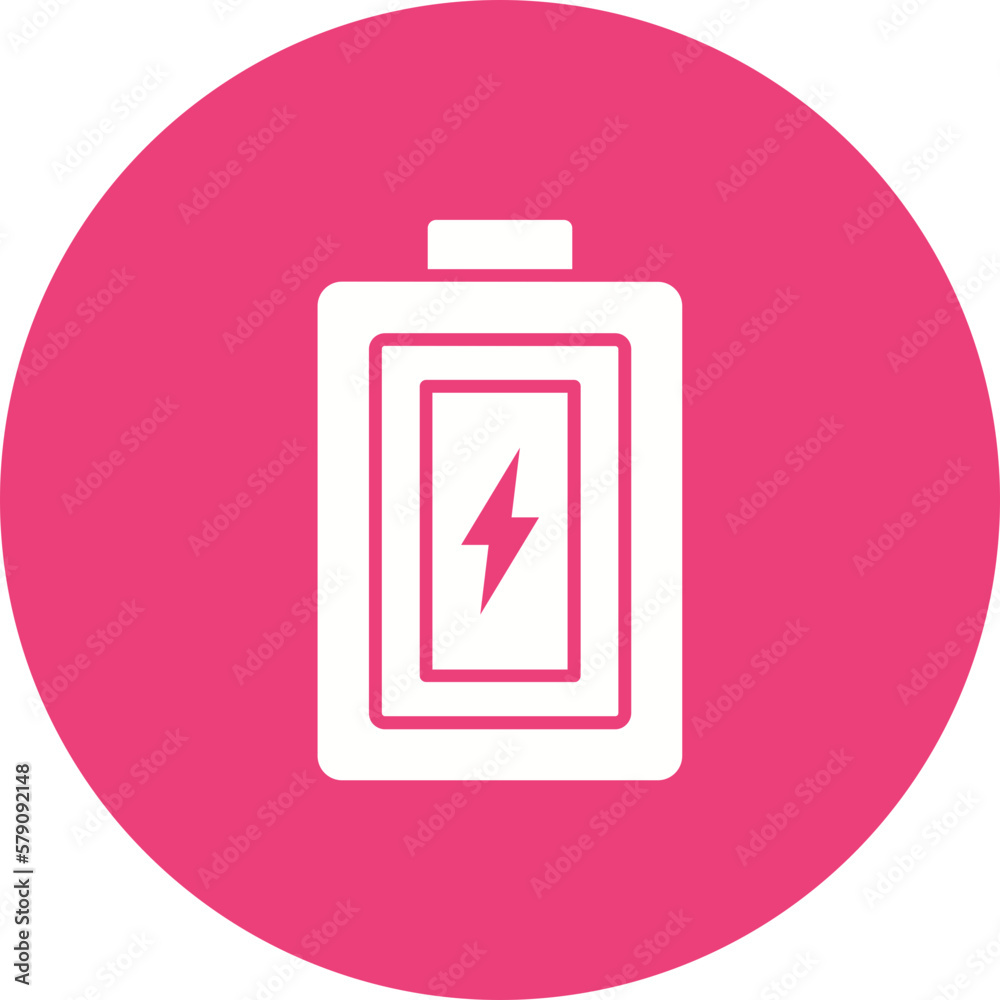 Battery Multicolor Circle Glyph Inverted Icon Battery Multicolor Circle Glyph Inverted Icon