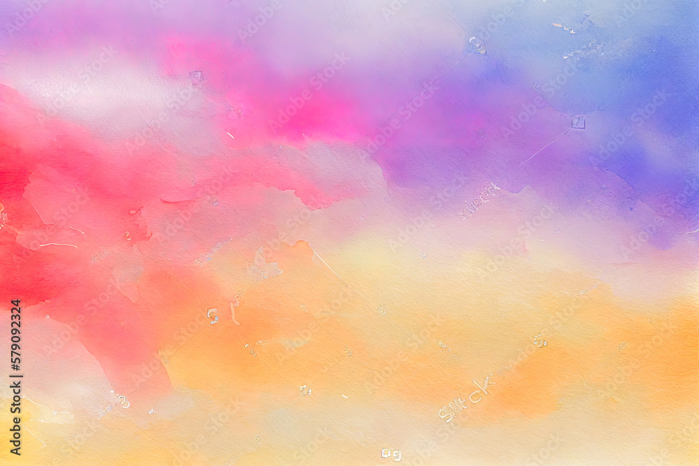 Red orange yellow blue purple and pink color. Soft pastels and bright colors. Generative Ai