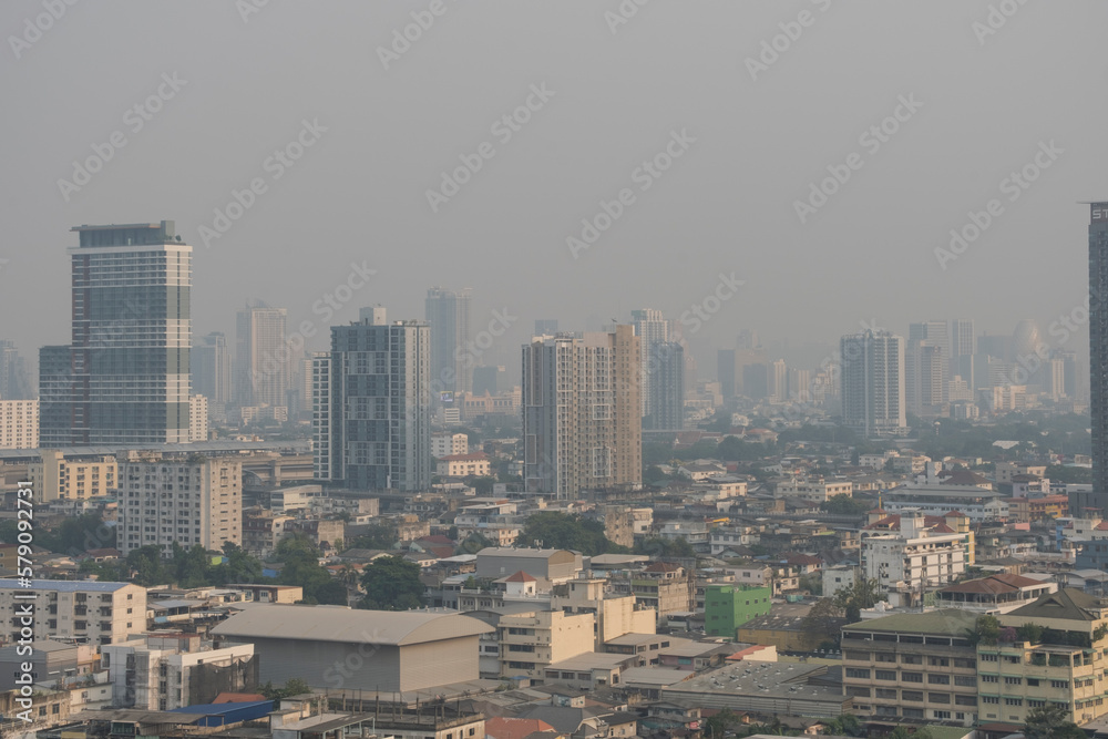 air pollution over Bangkok Thailand, PM2.5, March2023