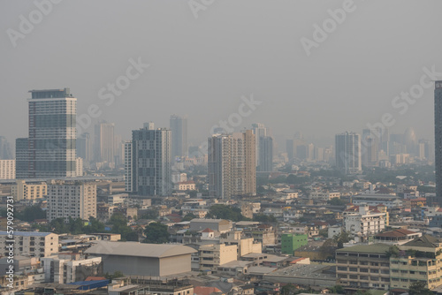 air pollution over Bangkok Thailand, PM2.5, March2023 © designbydx