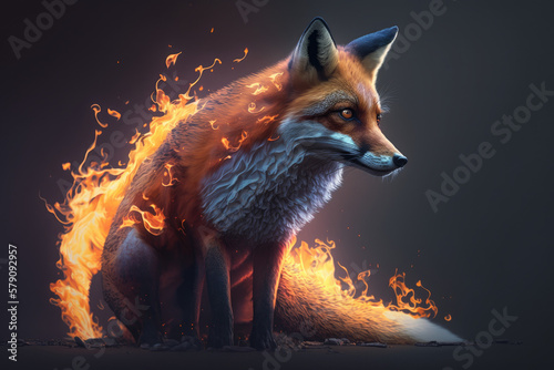 a fire fox, generative AI