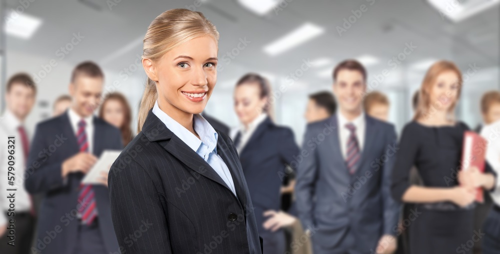 Happy successful group of young business people Happy successful group of young business people