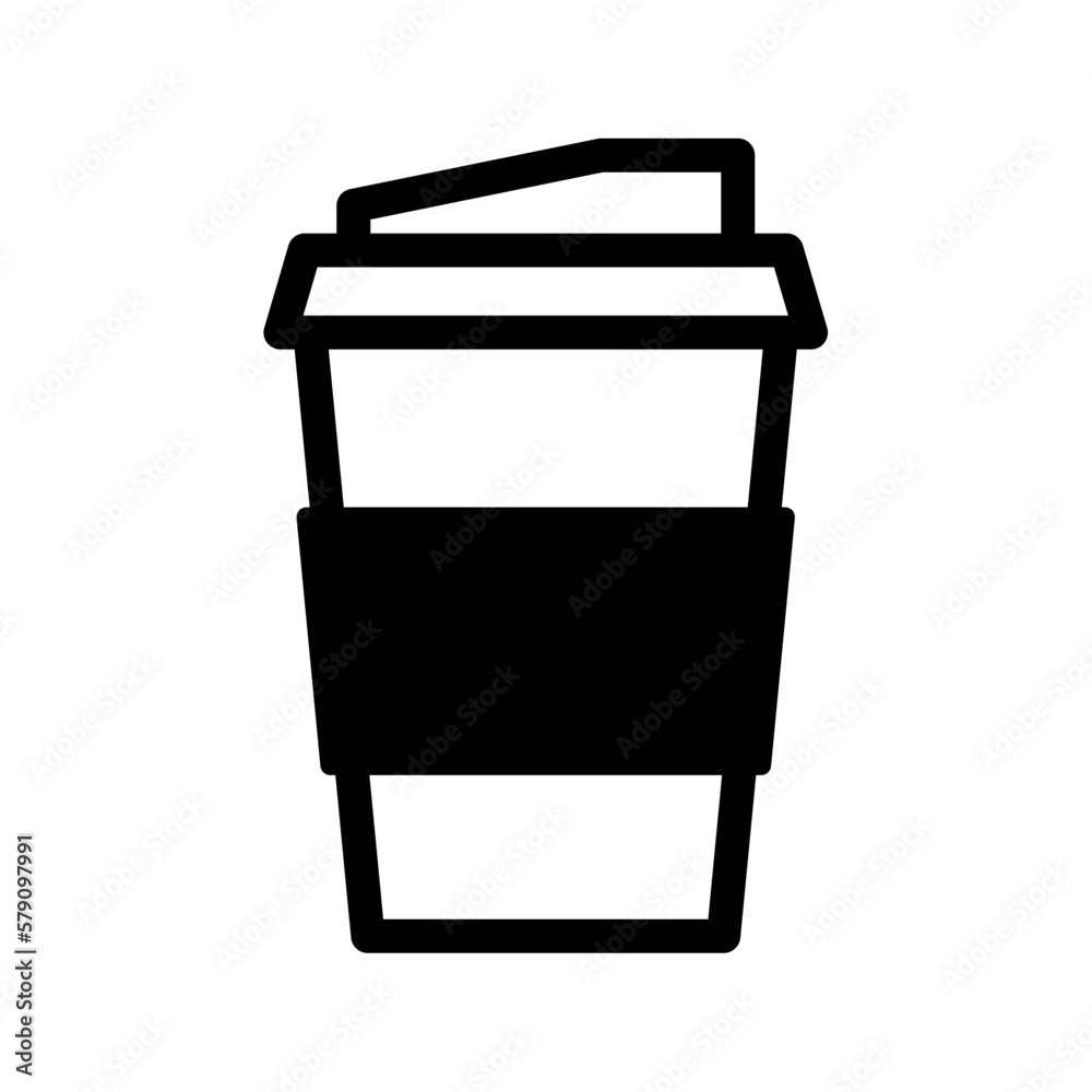 Disposable paper cup vector icon Disposable paper cup vector icon