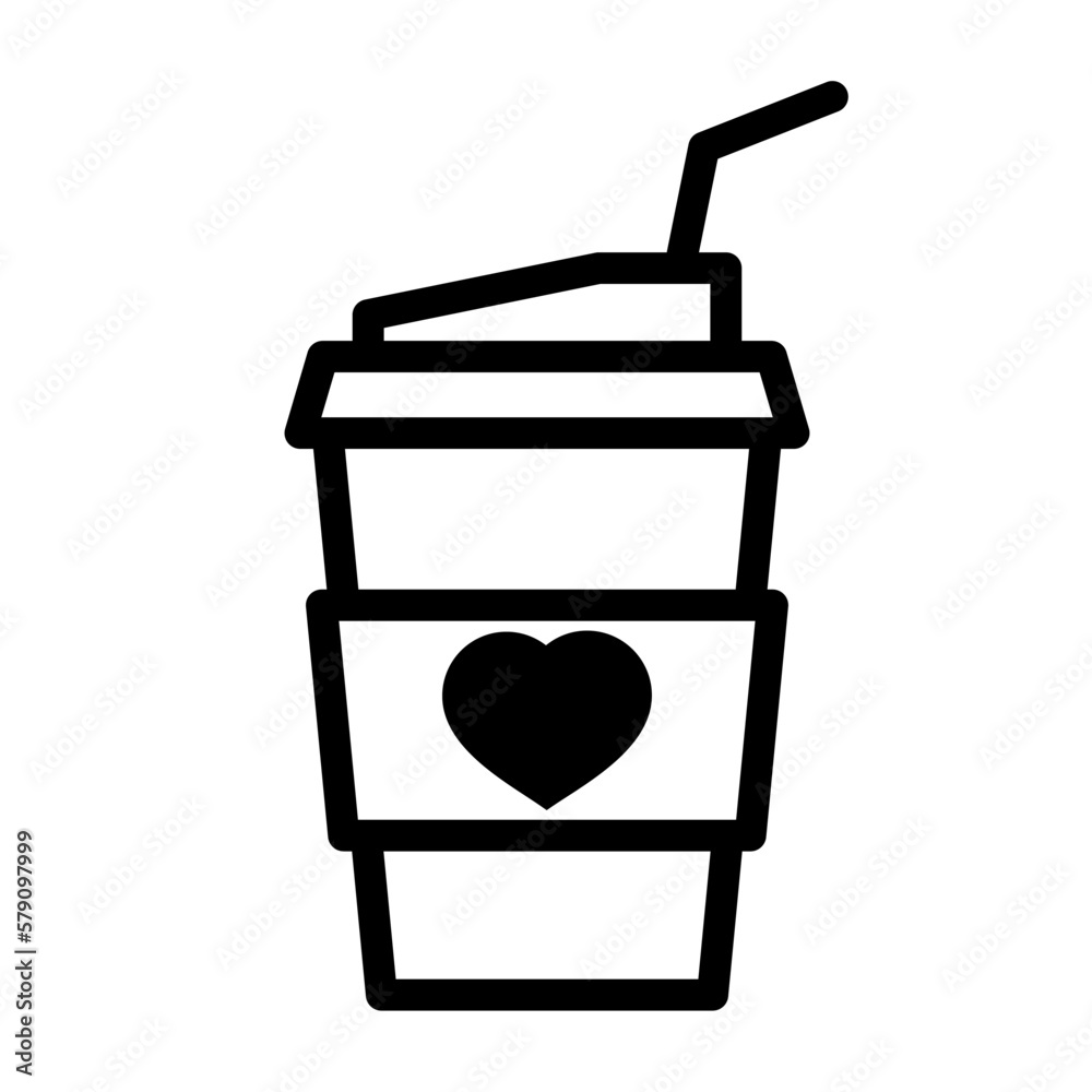 Disposable paper cup vector icon Disposable paper cup vector icon