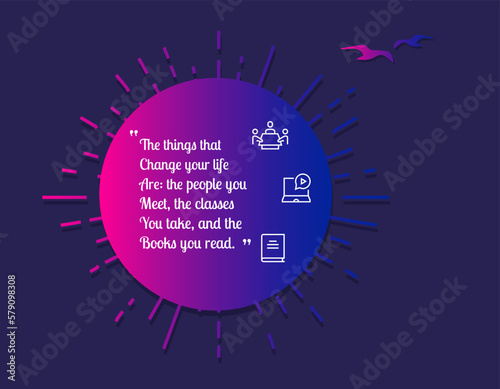 Life-Changing Quotes Illustration - Inspiring Words to Transform Your Life