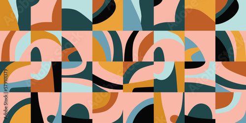 Geometry minimalistic trendy pattern. retro style background. for fabric, cloth, cover, web banner, business presentation or branding.