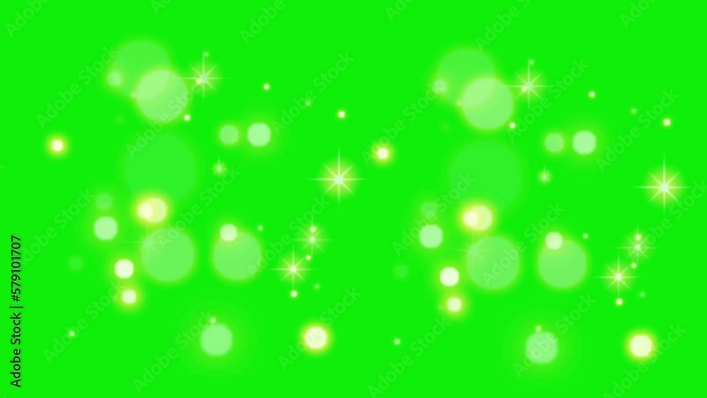 Star twinkling footage, round blur, green screen background, with beautiful motion, suitable for advertising, editing, content, cinematic, film, intro, outro, slide, etc.