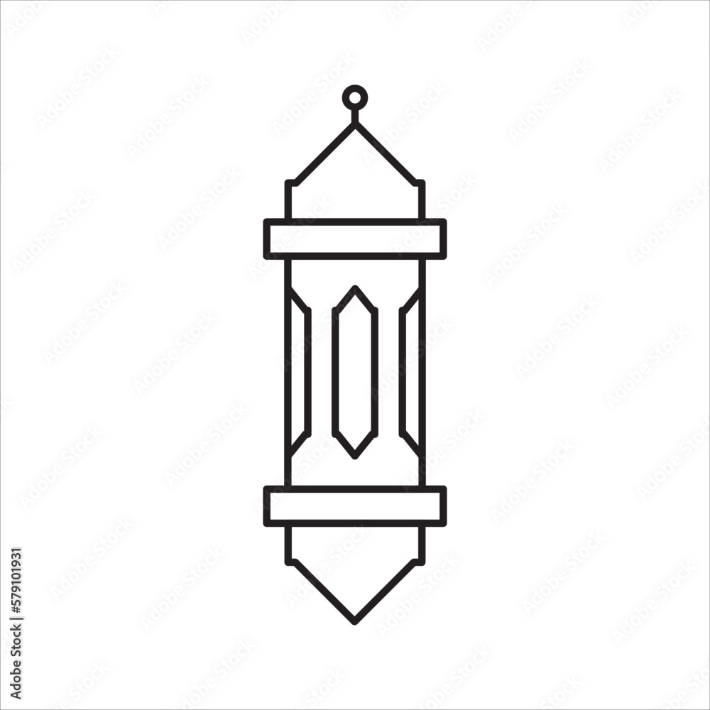 Ramadan Lantern Symbol Monochrome Background Vector Illustration Ramadan Lantern Symbol Monochrome Background Vector Illustration