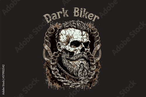 Skull. Vector illustration for t-shirt design