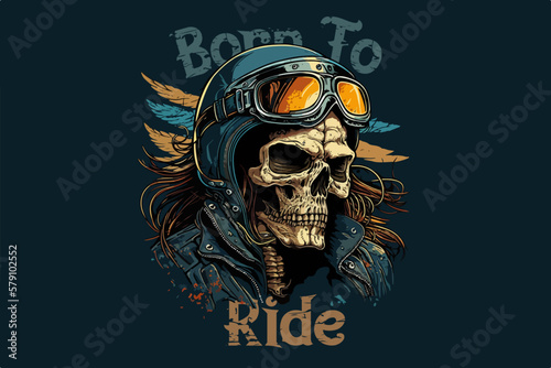 Skull. Vector illustration for t-shirt design