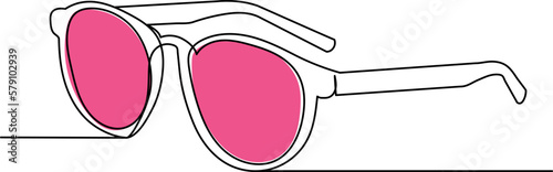 glasses line drawing sketch, outline isolated, vector