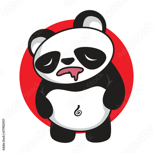 Vector Cartoon Cute Panda. Illustration Animal Concep