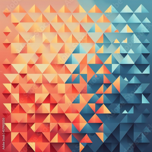 abstract geometric background with blue and orang colors