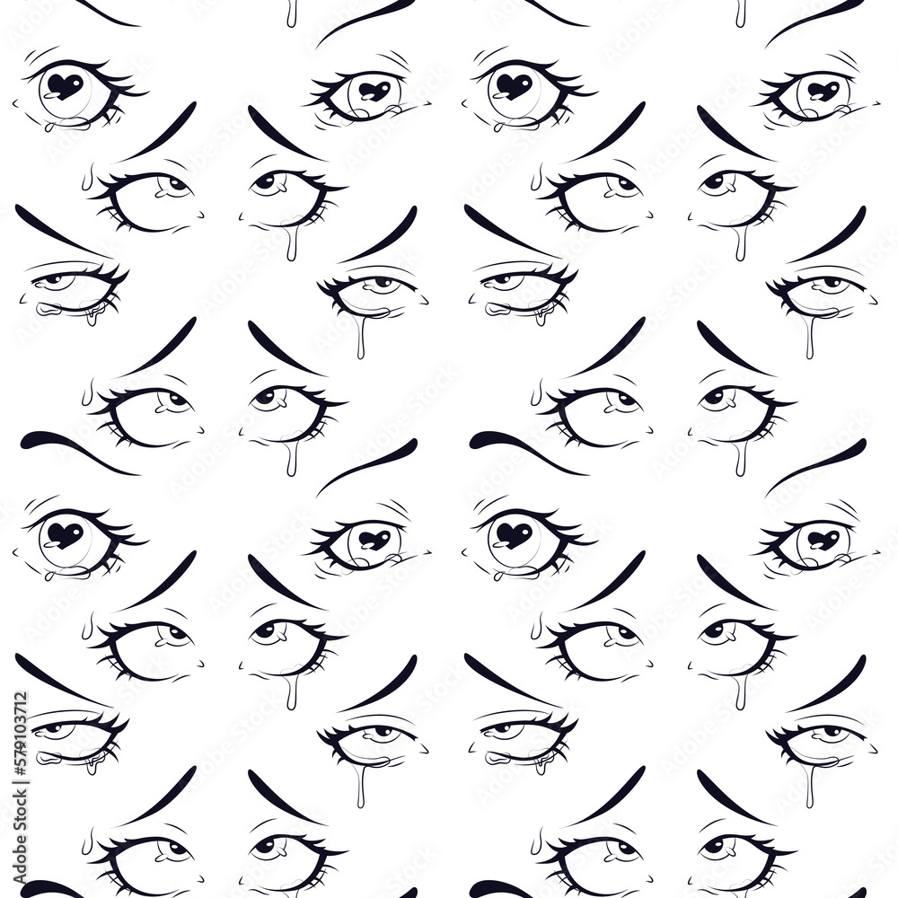 amorous look, valentine's day, Anime eyes, anime girl eyes, anime style eyes  vector, love, eyes shining with love 19496275 Vector Art at Vecteezy