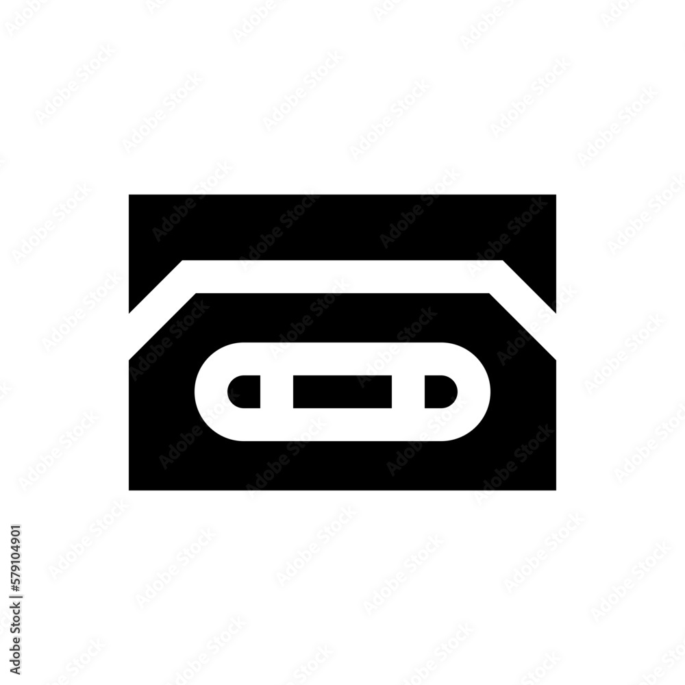 Obraz premium vhs glyph icon