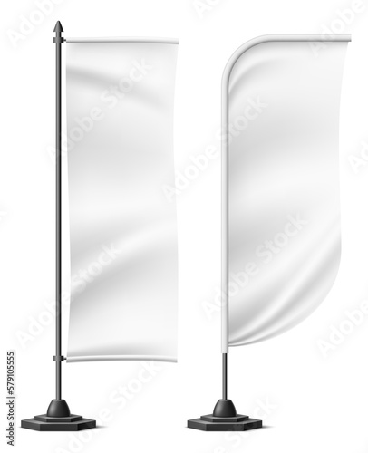 Valokuva Vertical telescopic banner mockup