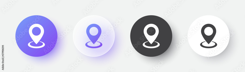 Location vector flat icon. Location buttons design. Location vector flat icon. Location buttons design.