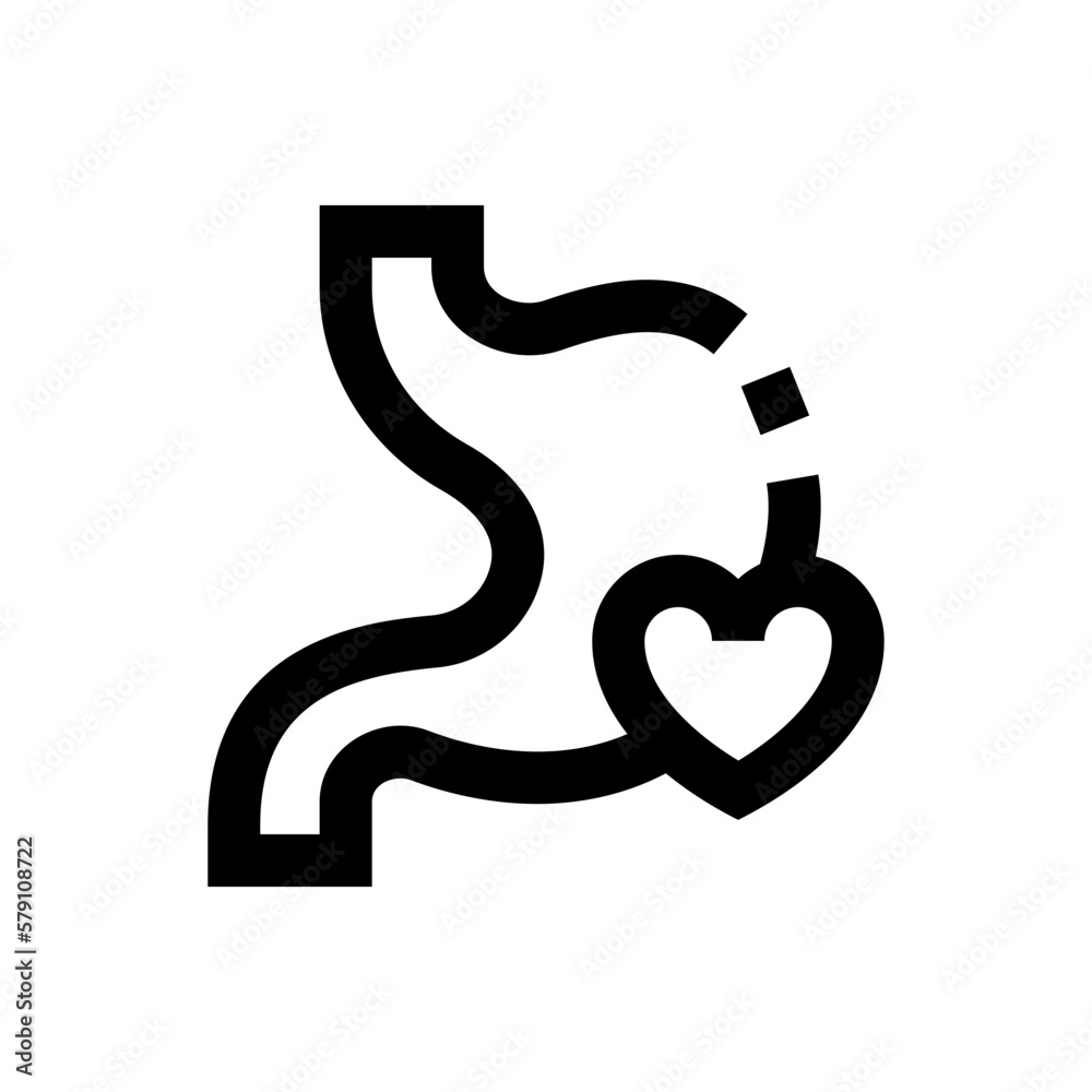 stomach line icon stomach line icon