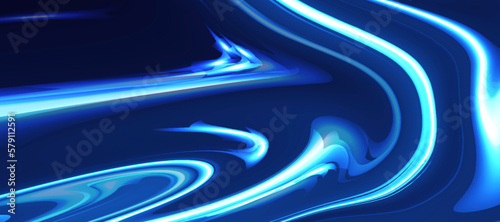 Abstract blue smooth liquid texture background.