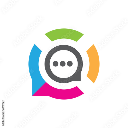 Communication chat logo