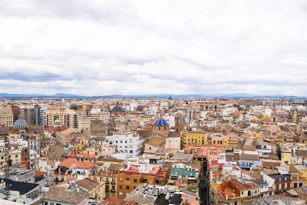 View of the city of valencia from the tower of the Miguelete. Valencia - Spain